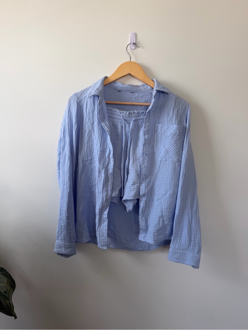 Light Blue High-Waist Women's Shorts - Casual Summer Style